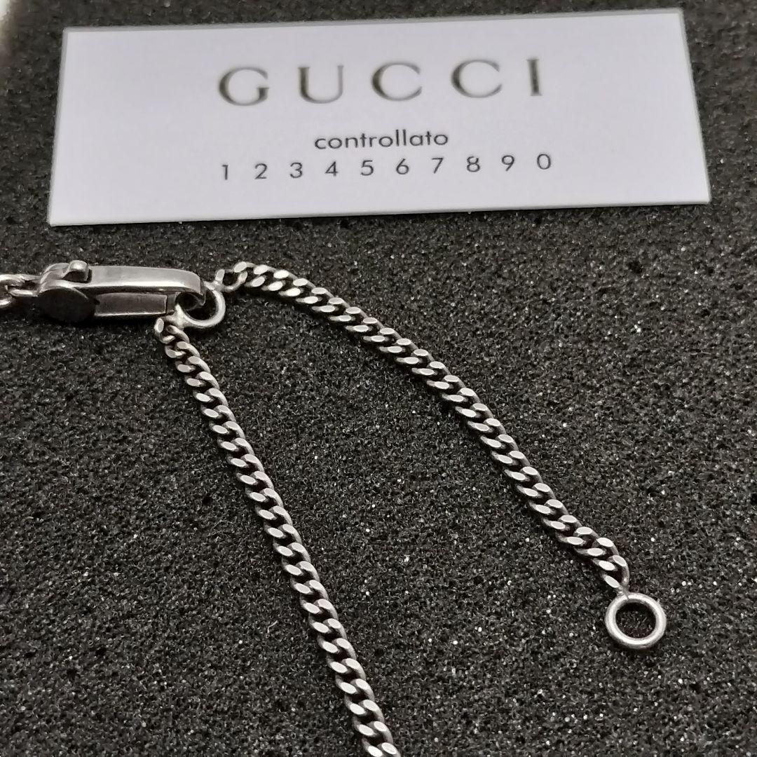 GUCCI グッチ ネックレス ディアマンテ プレート 60cm ブラック