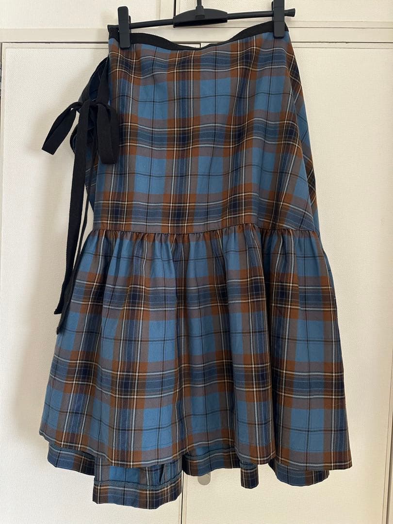 AD2001 JUNYA WATANABE タータンチェック ラップスカート