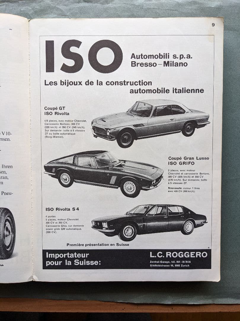洋書 AutomobIl  Revue  1968