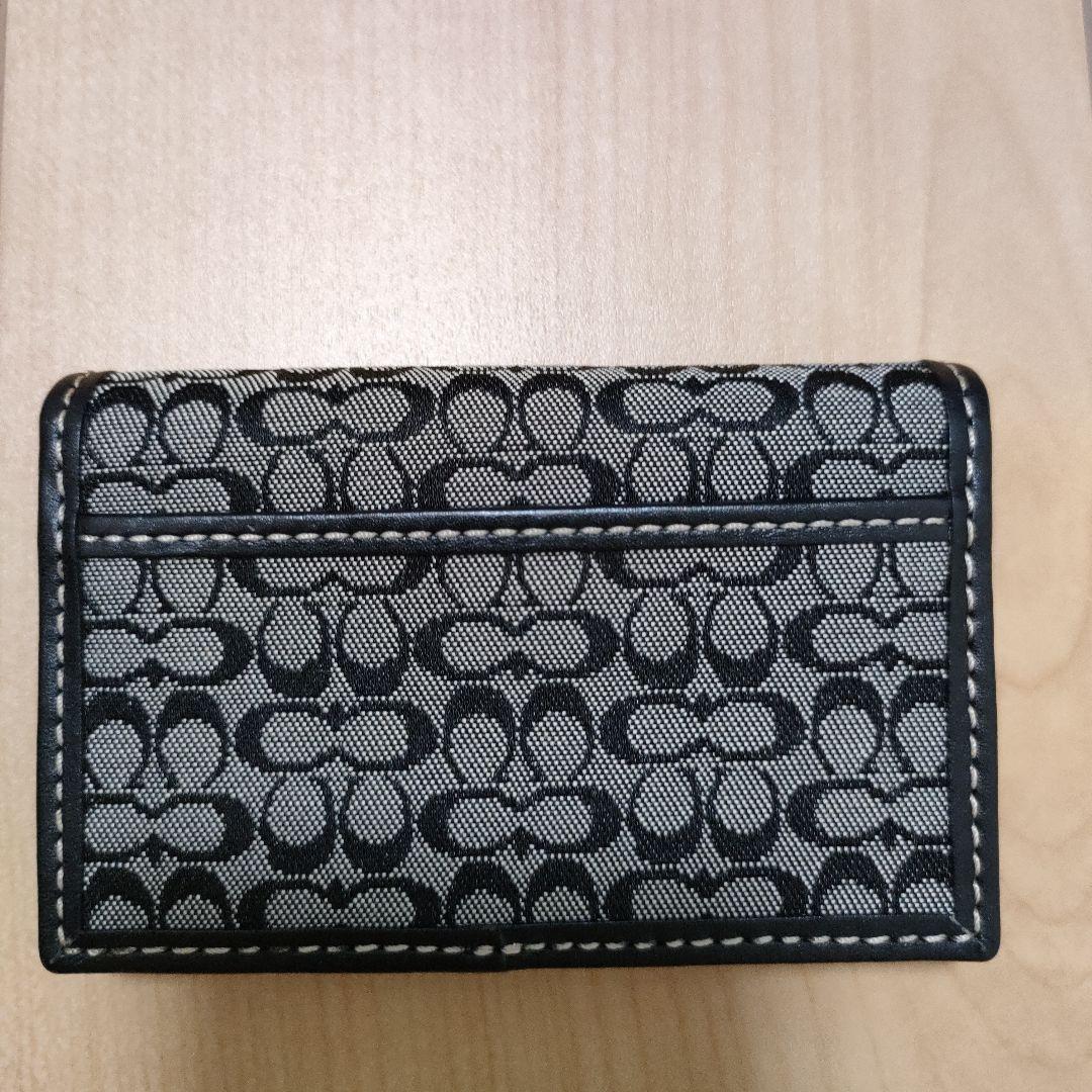 COACH ブラックレザー 名刺入れ 　男女兼用