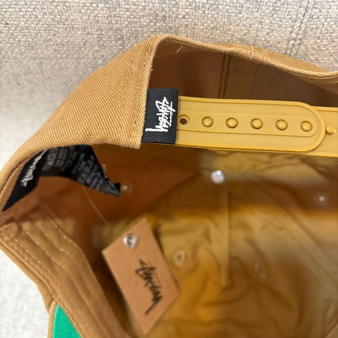 Stussy キャップ ブラウンBIG STOCK MID DEPTH CAP