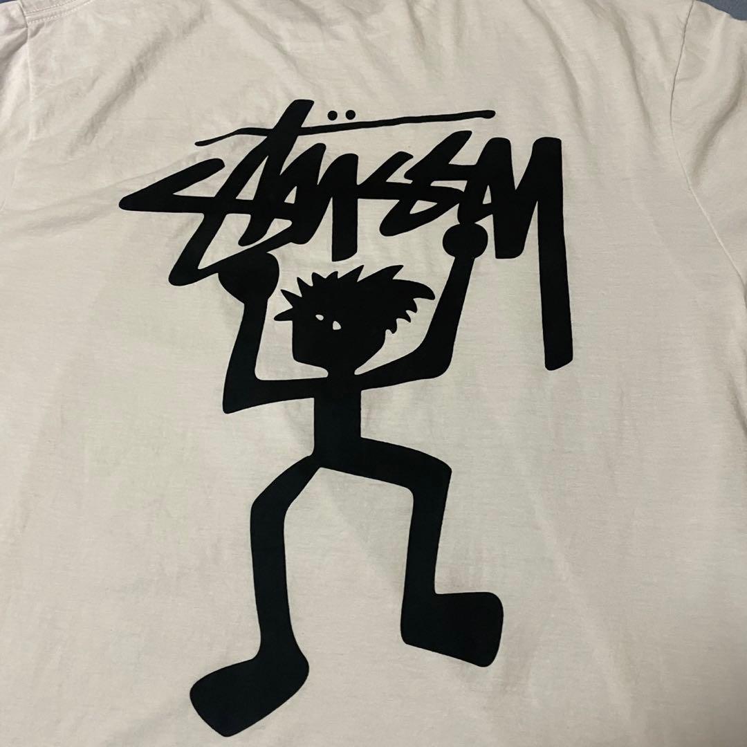 OLD Stussy TシャツXL USA製 白 シャドーマン両面プリント