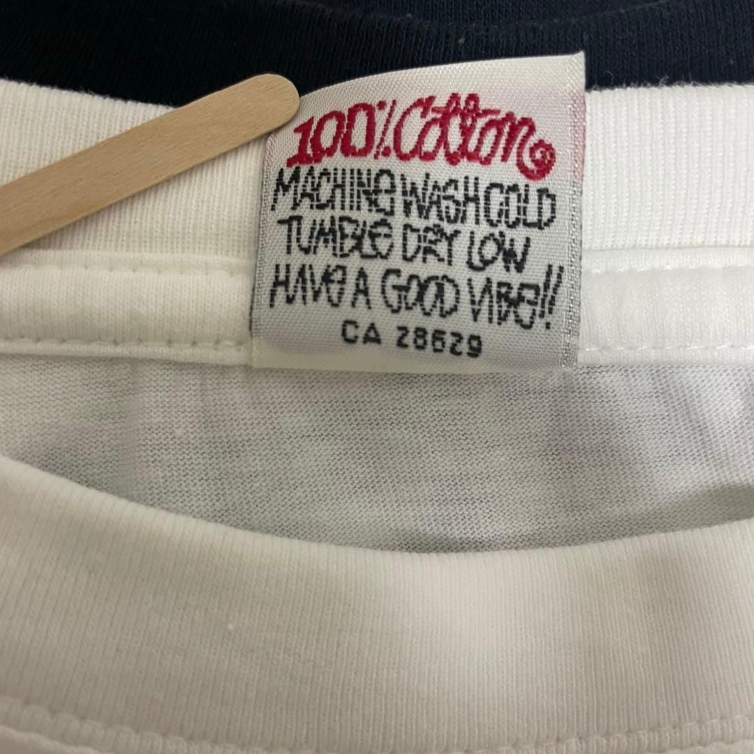OLD Stussy TシャツXL USA製 白 シャドーマン両面プリント
