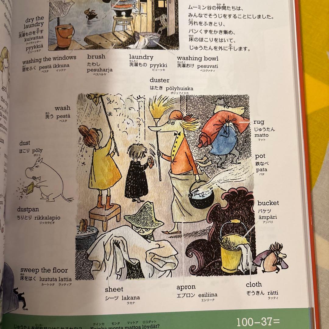 ムーミン谷の絵辞典 ポスター付 英語・日本語・フィンランド語