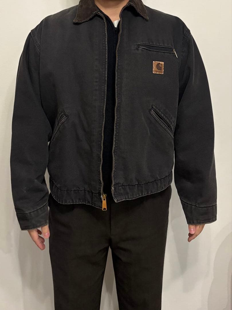 Carhartt デトロイトジャケット J97 ブラック フェード USA 古着