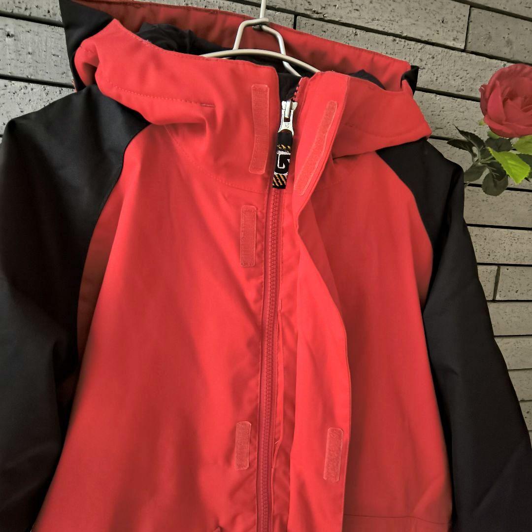 ♠元斗【バートン】✨美品　スノボージャケット　スキー　黒×赤　キッズXL