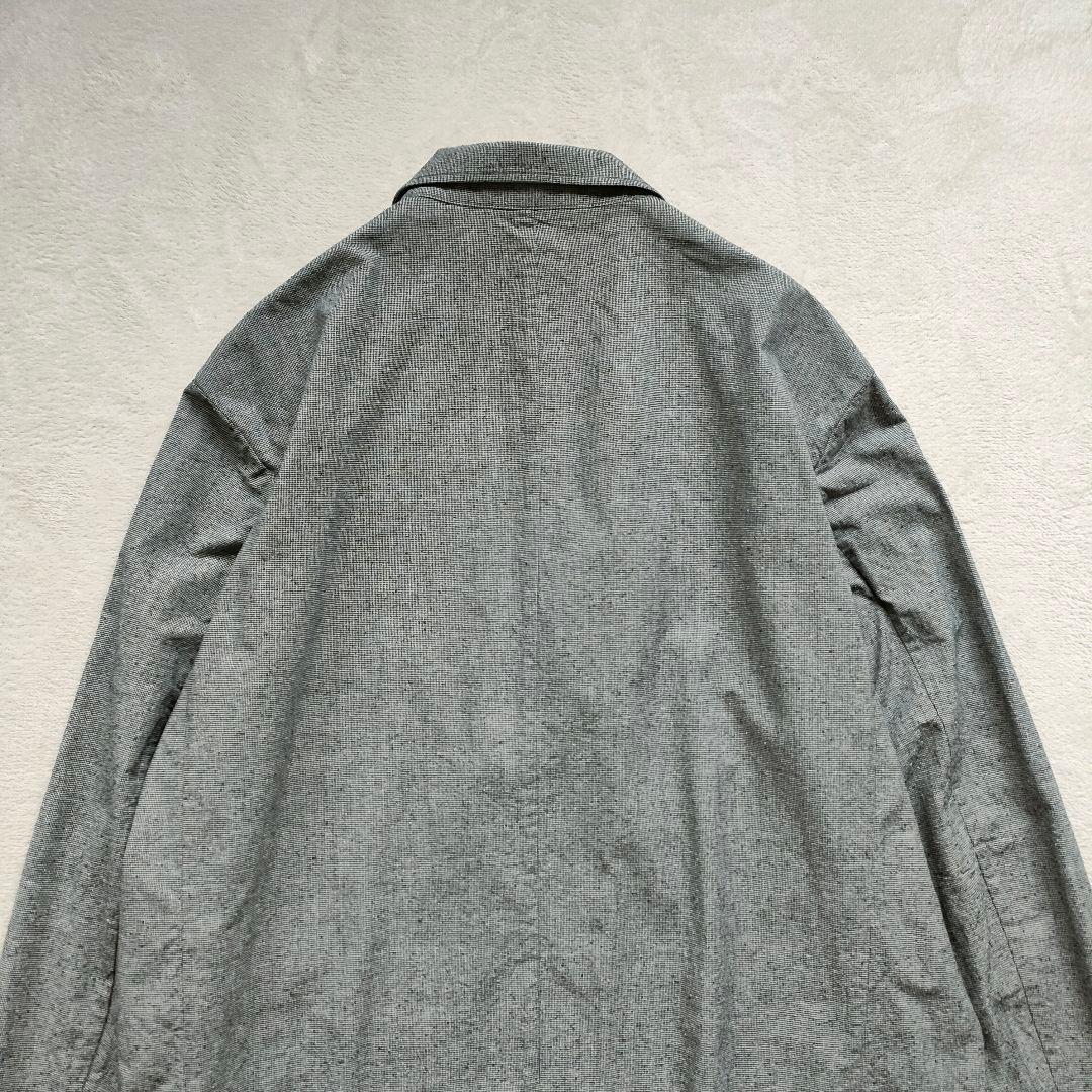 アダムエロペ コットンシルクネップルーズシルエットダブルジャケット L