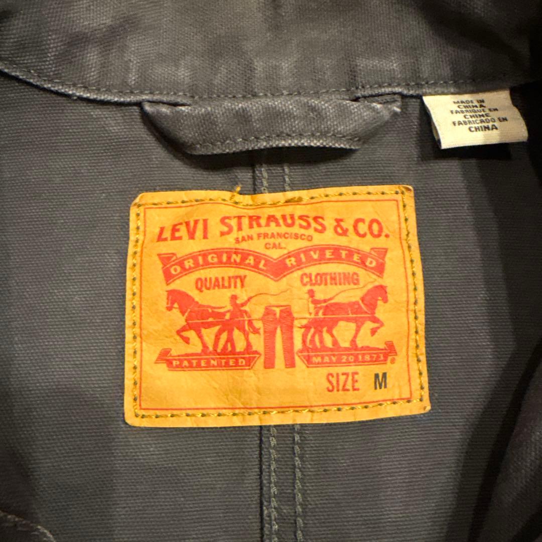 Levi's フェードブラック ダック生地カバーオール(表記M・実寸L相当）