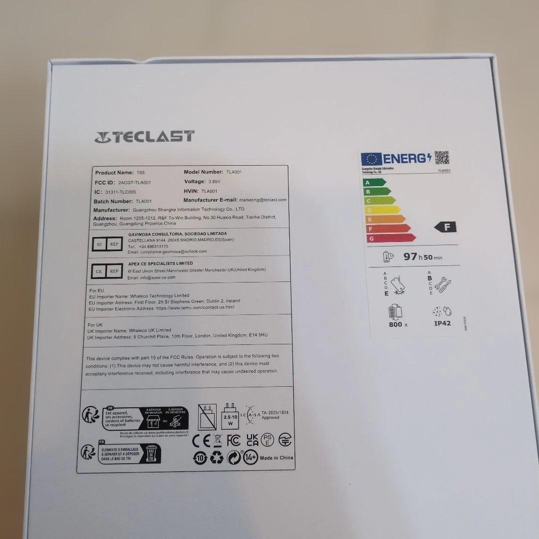 【新品】TECLAST T65 13インチタブレット20GB RAM+128GB