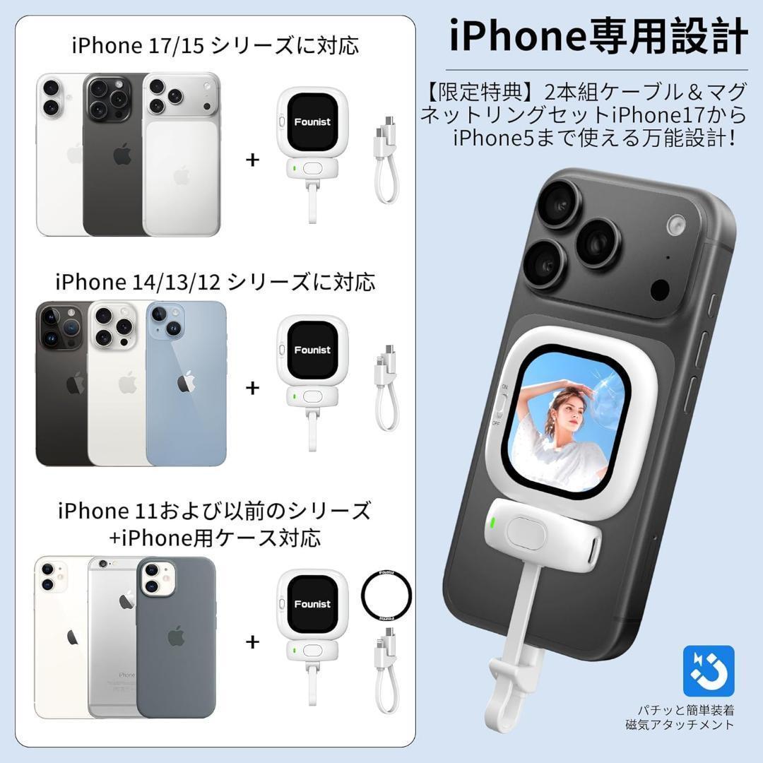 自撮りモニター　iPhone　自撮りスクリーン 超薄型　背面カメラ　インスタ