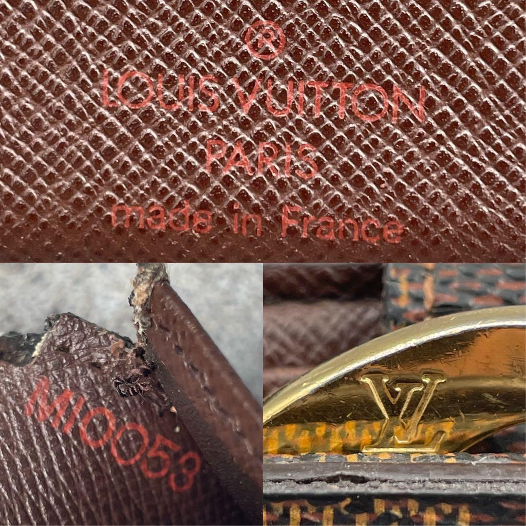 【微美品】LOUIS VUITTON ルイヴィトン　ダミエ　折り財布 がま口