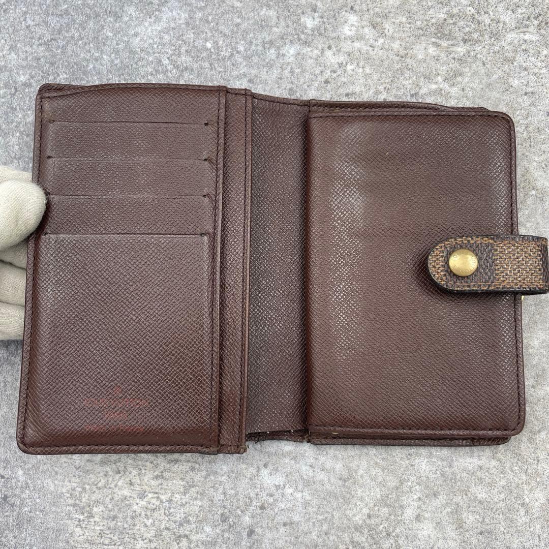 【微美品】LOUIS VUITTON ルイヴィトン　ダミエ　折り財布 がま口