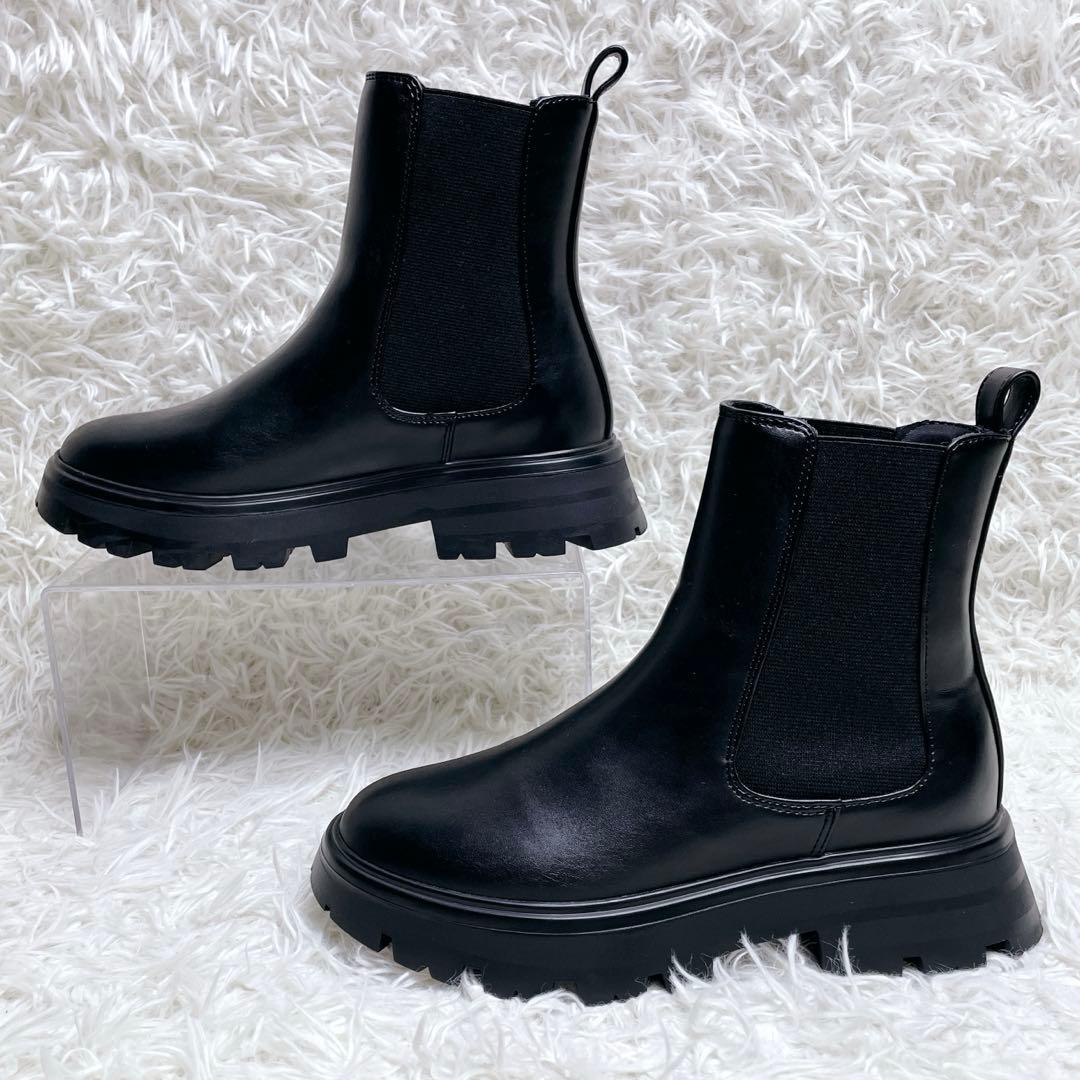 美品✨ beauty&youth サイドゴアブーツ 雨晴兼用 size36 厚底
