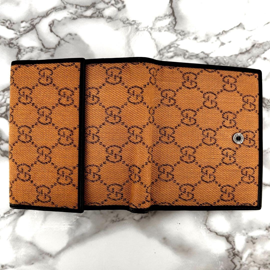 GUCCI グッチ GGキャンバス 二つ折り財布 ジャッキー金具