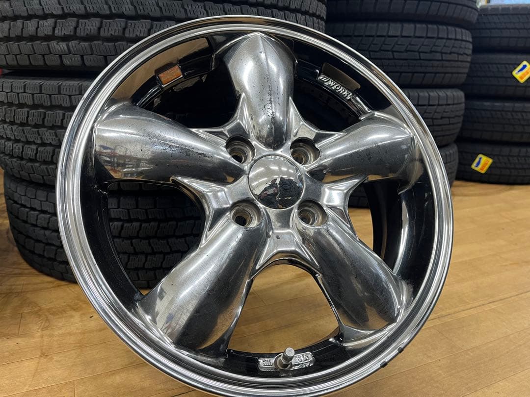 【現品限り】ワーク グッカーズ中古アルミホイール 15インチ4本セット軽自動車
