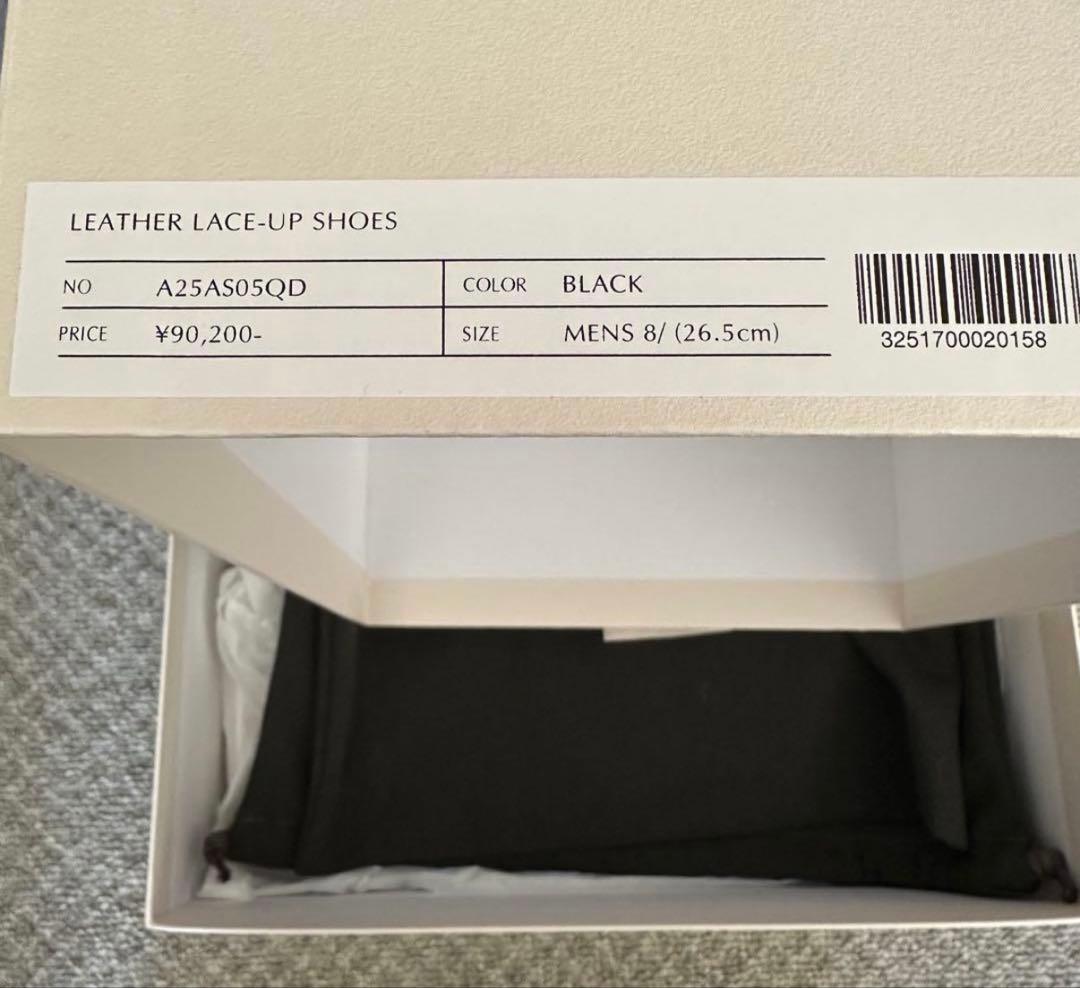 靴 Auralee leather lace-up shoes