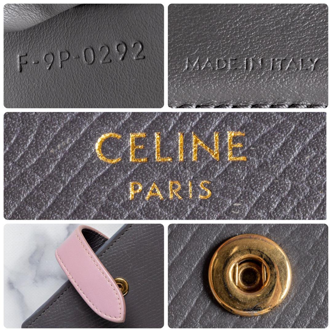 可愛い❤ CELINE スモール ストラップウォレット 三つ折り財布 ミニ財布