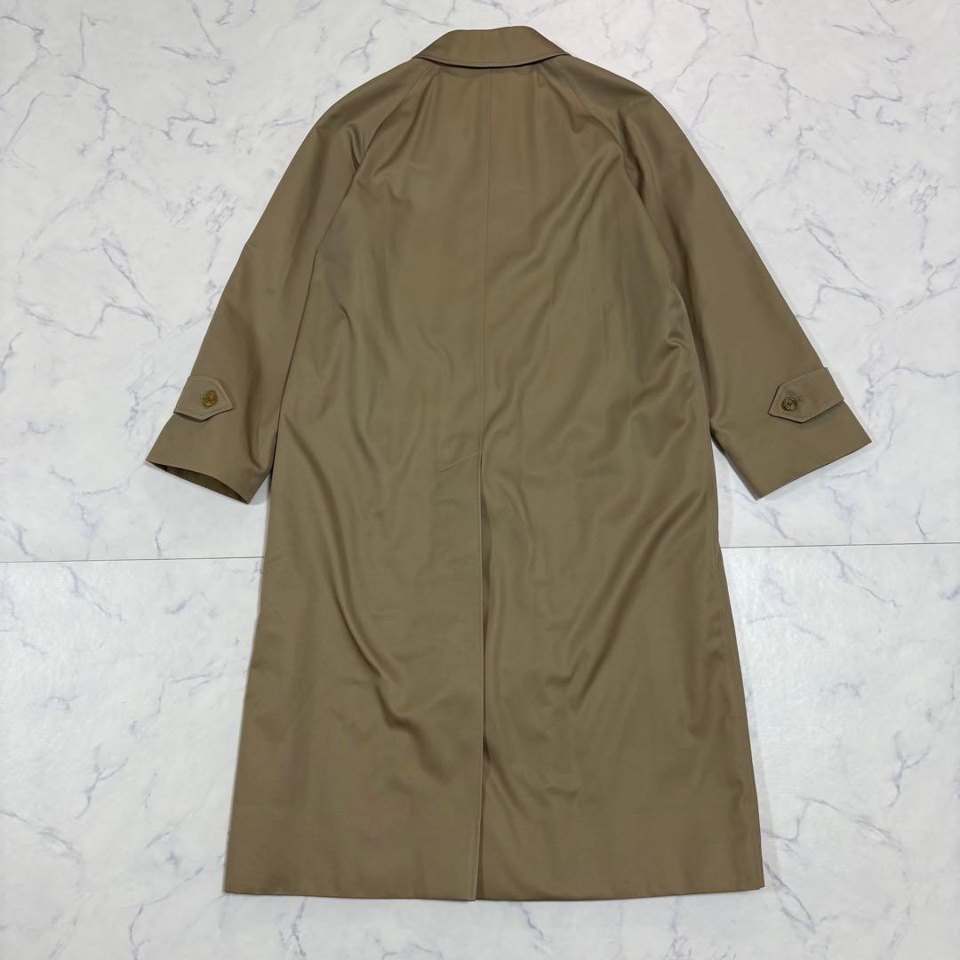 美品 BURBERRY 英国製 ノバチェック ステンカラーコート ロング L相当