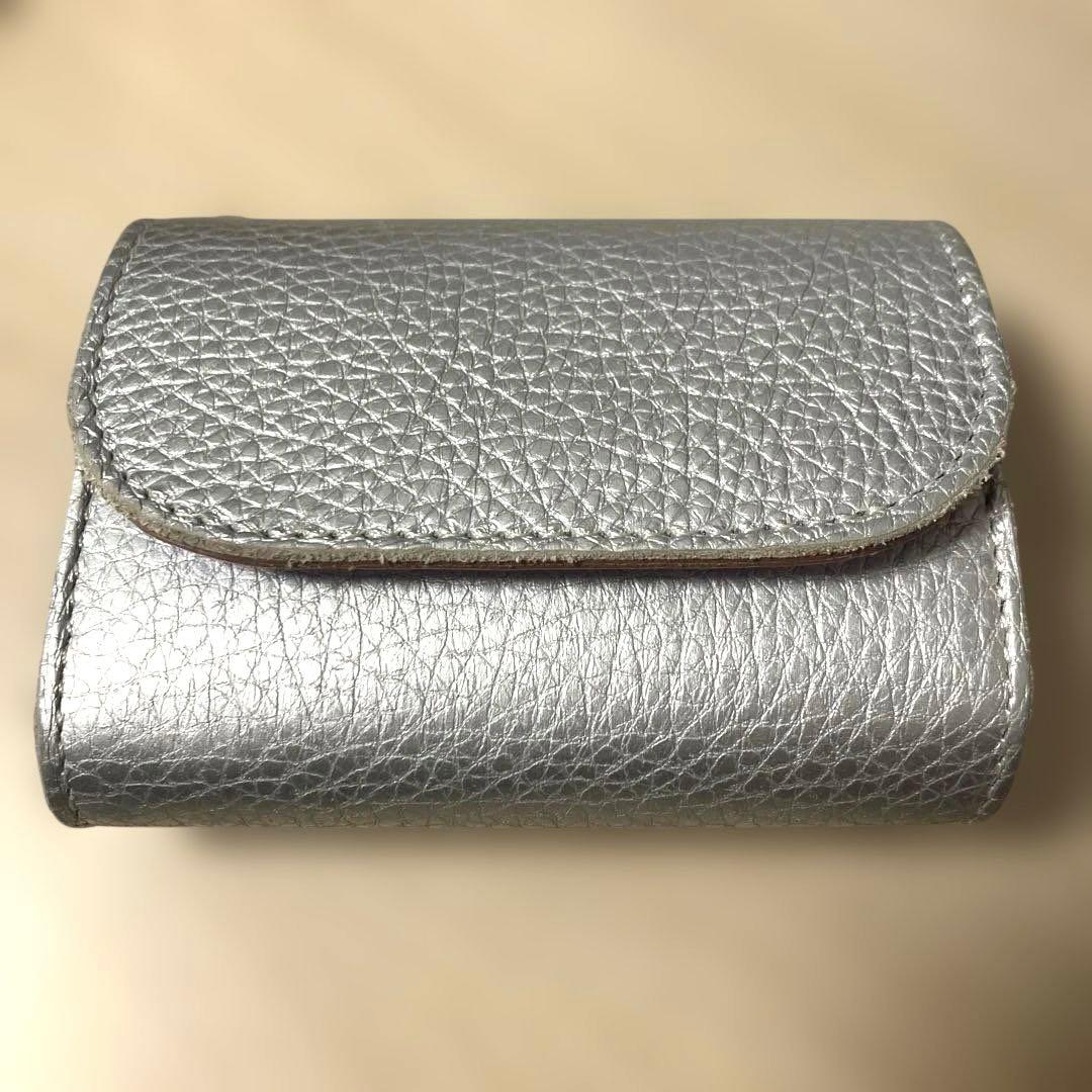 【今月中売り切り】COTOCUL（コトカル）ミニ財布 本革 ラベンダーシルバー