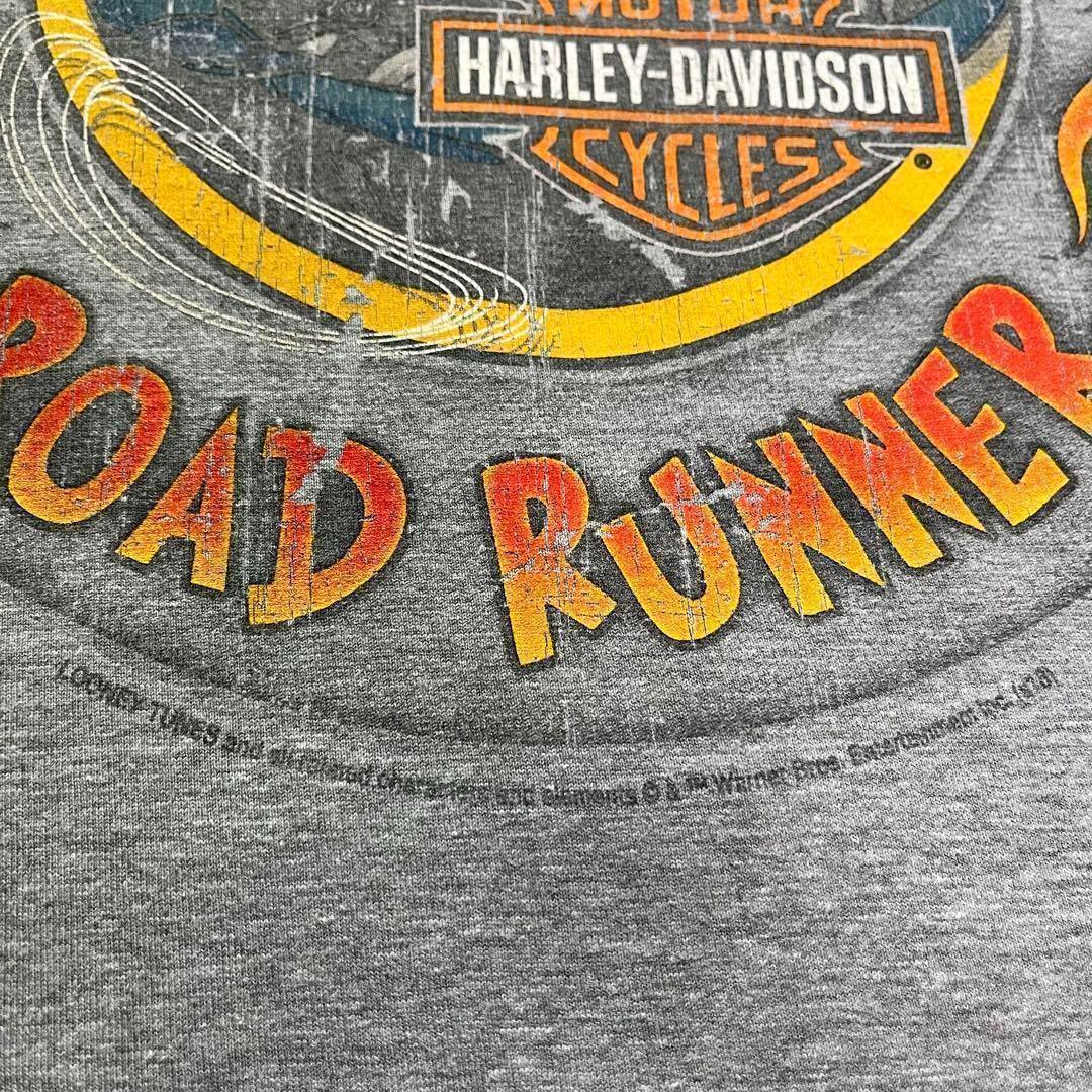 ハーレーダビッドソン　ロードランナー　Tシャツ　ルーニーテューンズ　XL　グレー