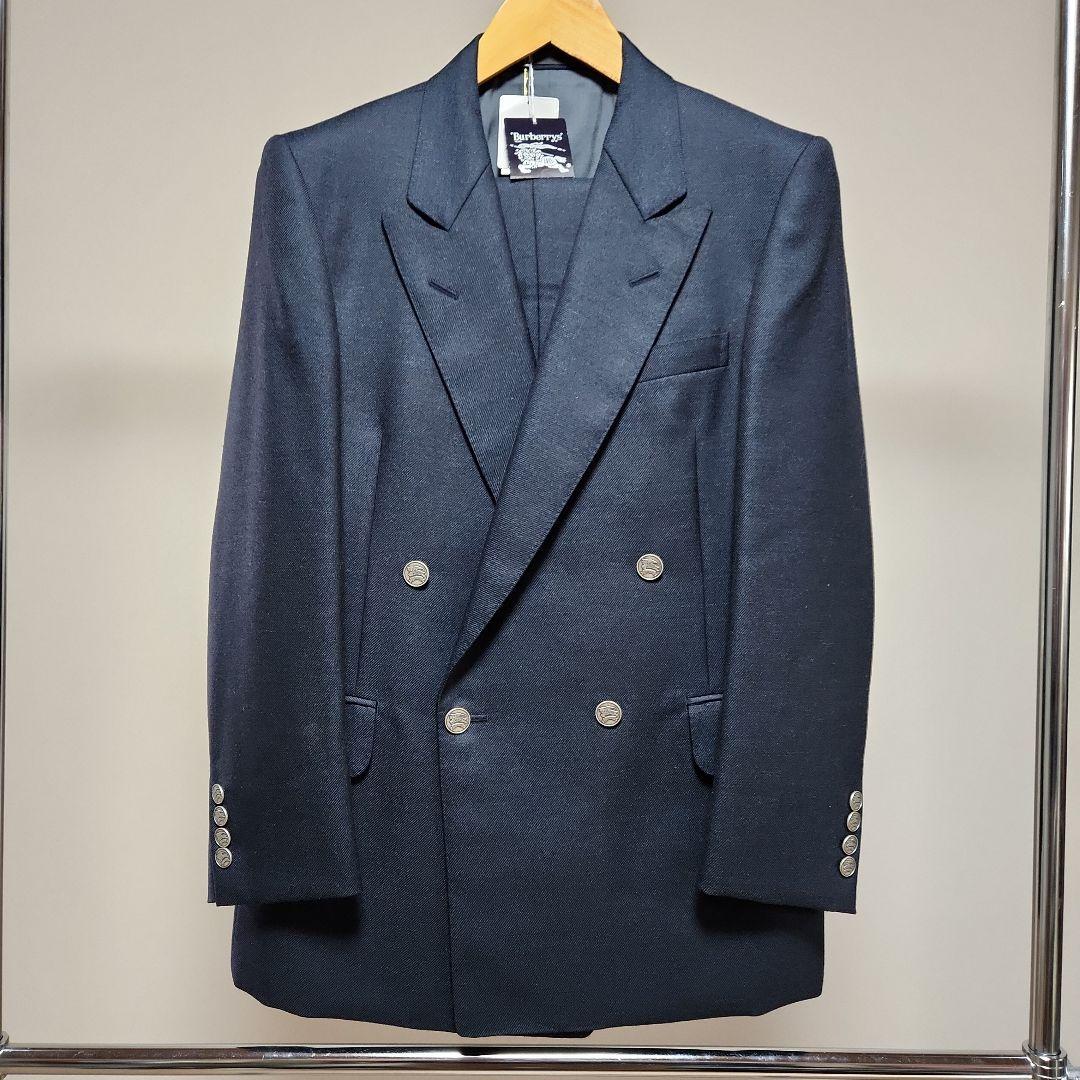 ヴィンテージ　Burberry　ダブルブレストセットアップ　シルバーメタルボタン