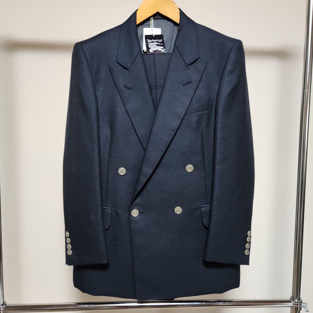 ヴィンテージ　Burberry　ダブルブレストセットアップ　シルバーメタルボタン