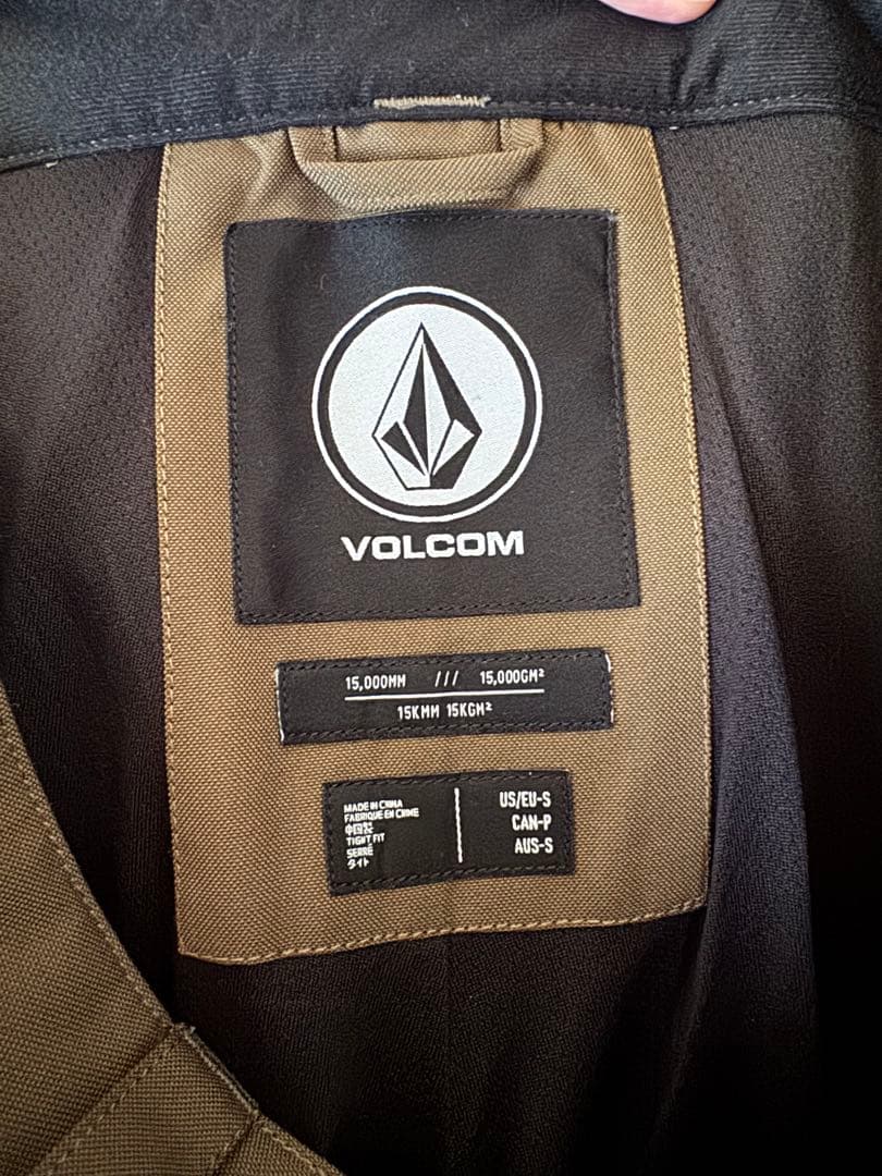 VOLCOM スノーボードウェア サイズS オリーブ