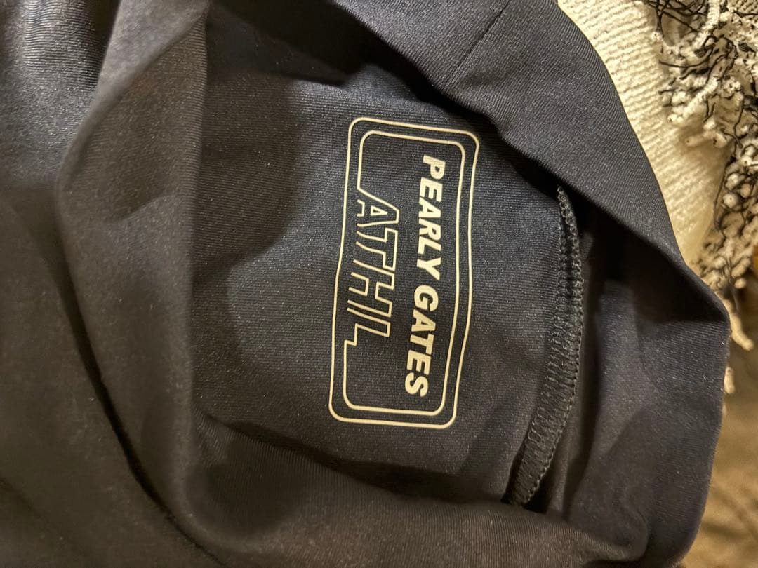 PEARLY GATES 長袖モックネックシャツ　ネイビー