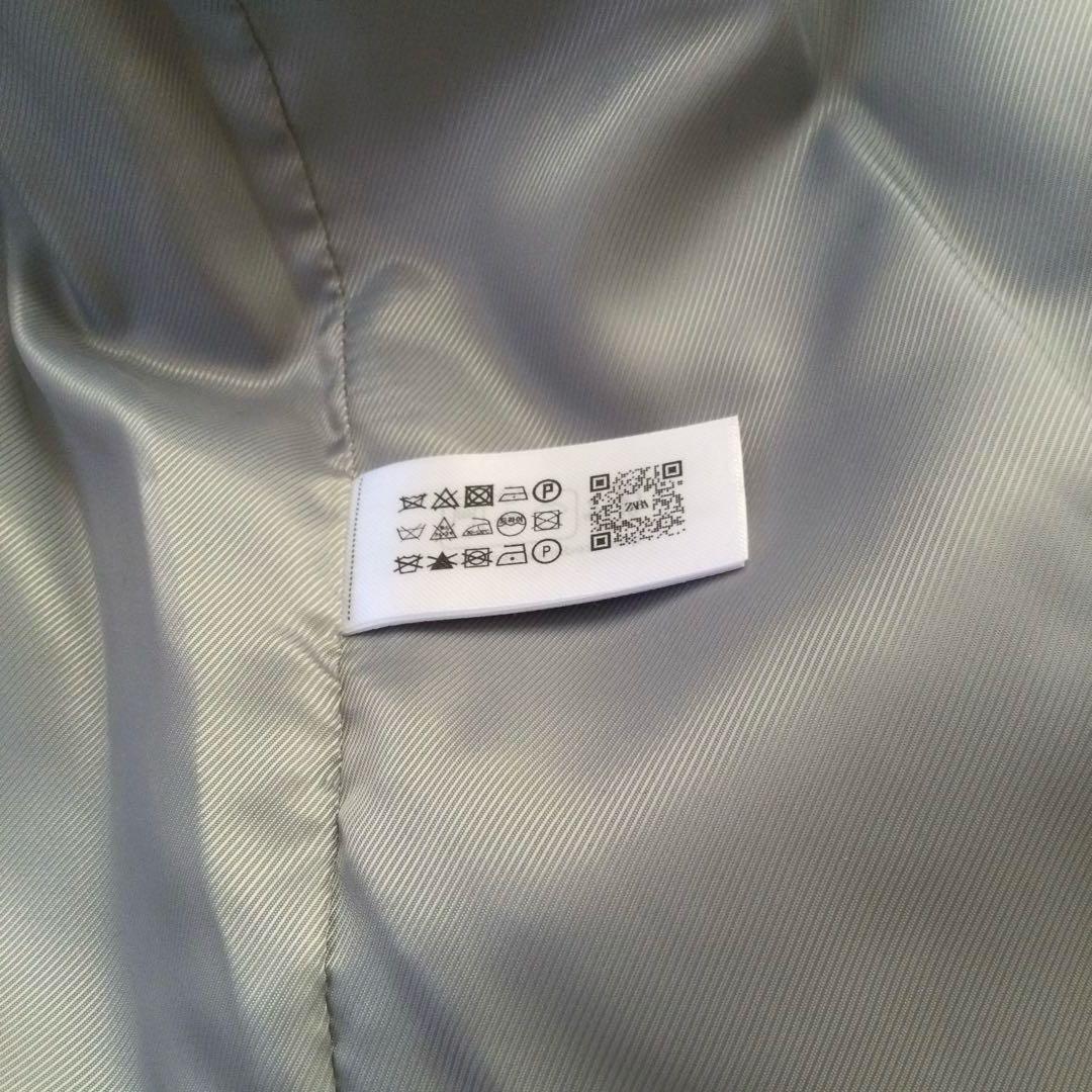 新品 ZARA ザラ ツイード ジャケット タグ付 グレー レディースS 秋冬