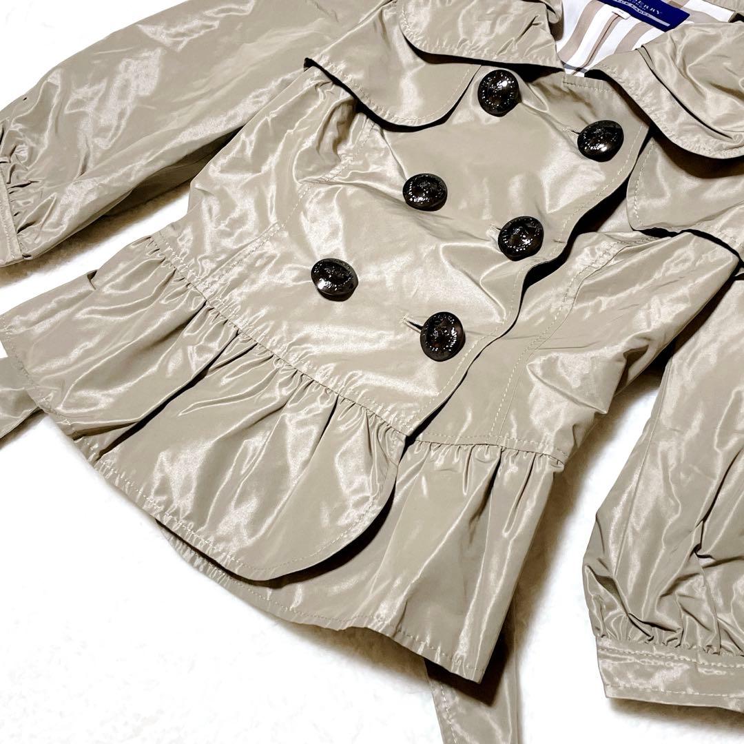 【美品】バーバリーブルーレーベル　トレンチコート　ベージュ　ノバチェック　38