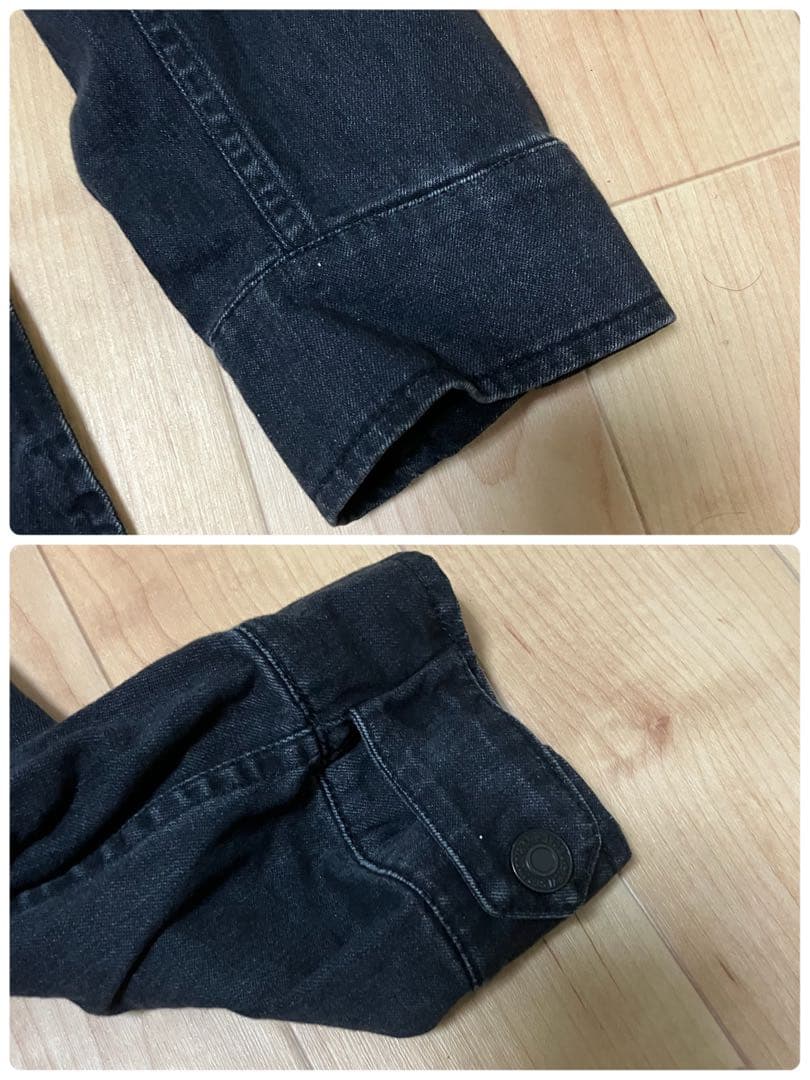 Levi's リーバイス　デニムジャケット　フード　ロゴ　グレー　モッズコート