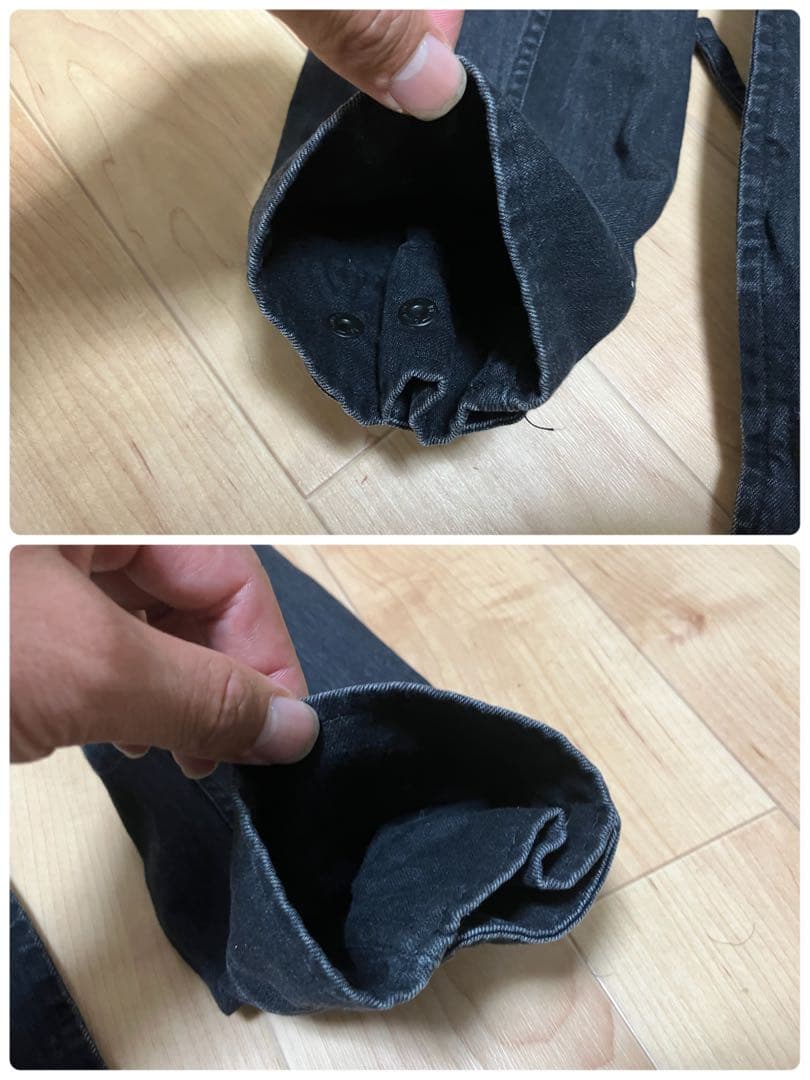 Levi's リーバイス　デニムジャケット　フード　ロゴ　グレー　モッズコート