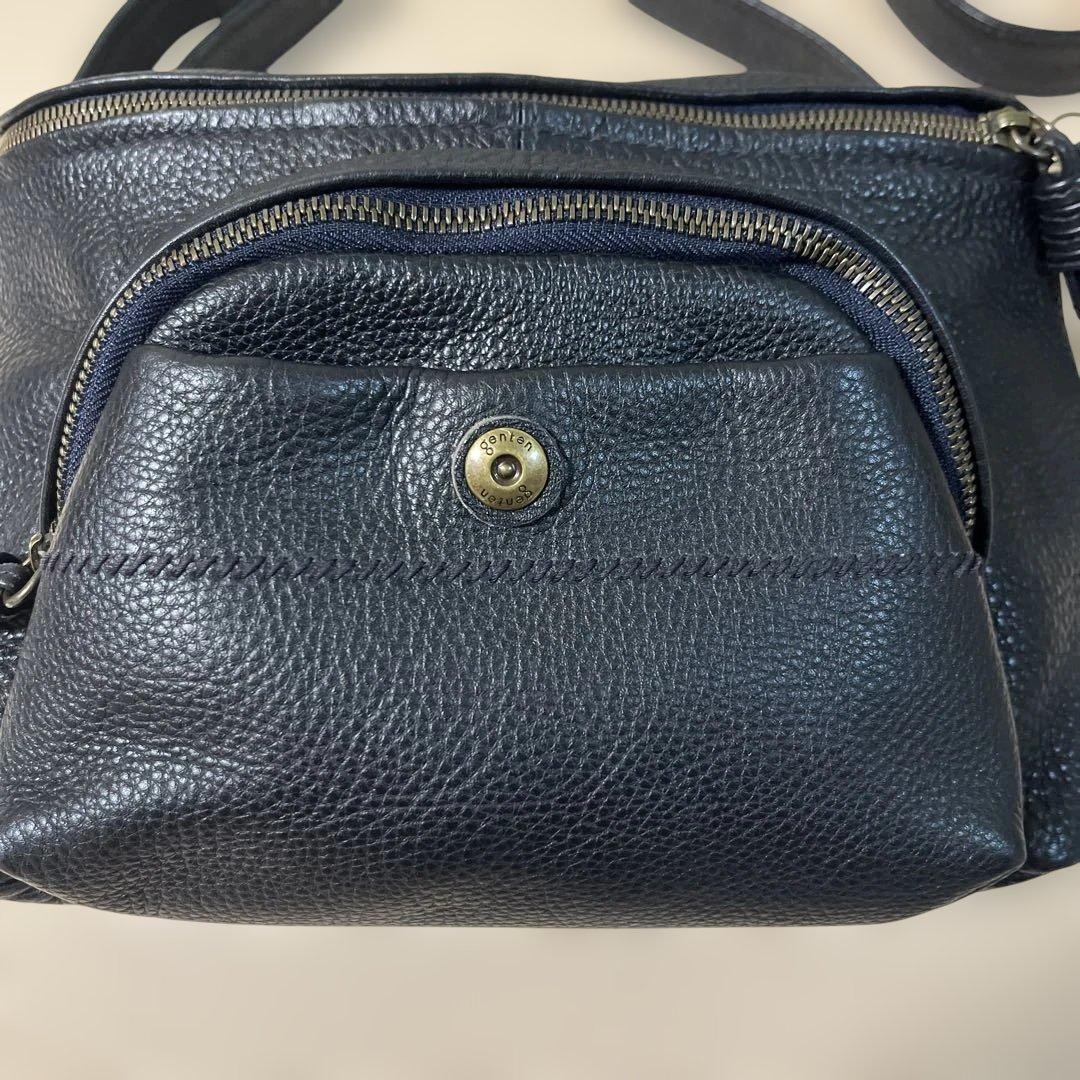 美品　genten アッティーボ　ボディーバッグ　本革　ショルダーバッグ　黒