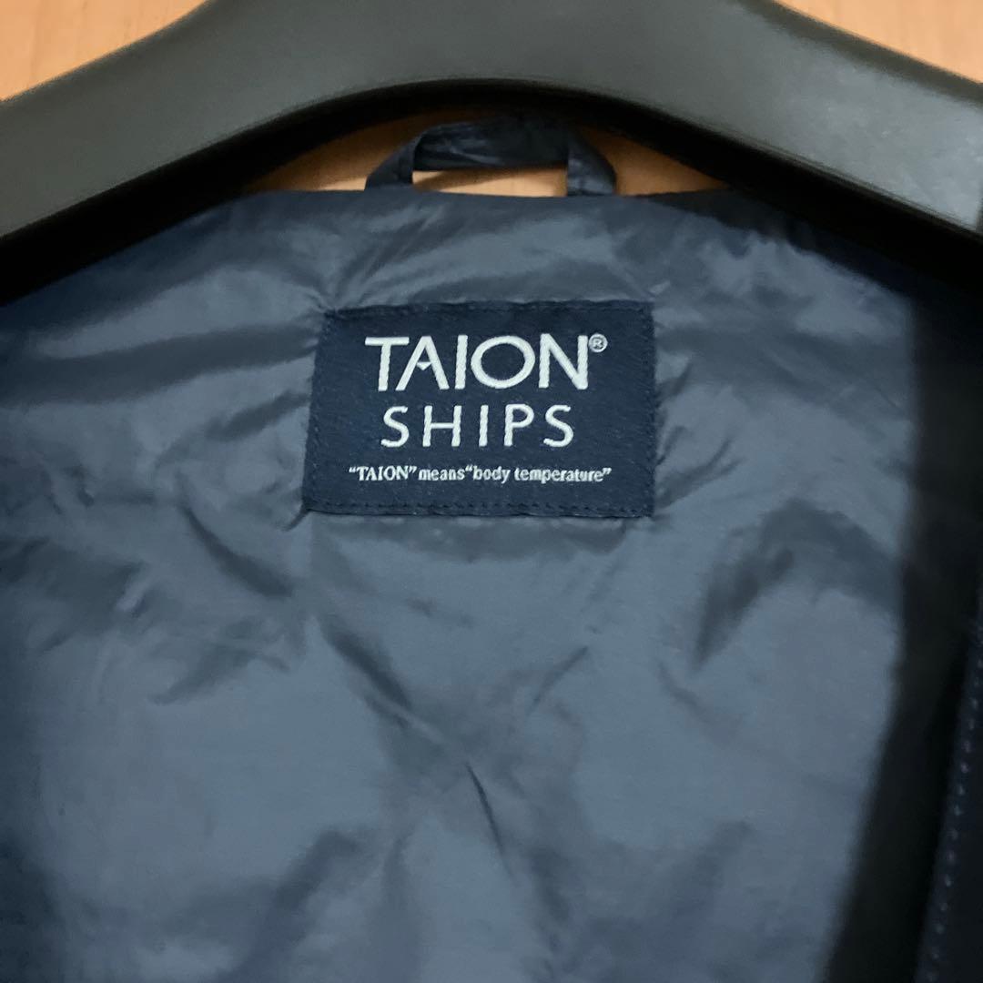 TAION SHIPS別注 ネイビー キルティングダウンベスト