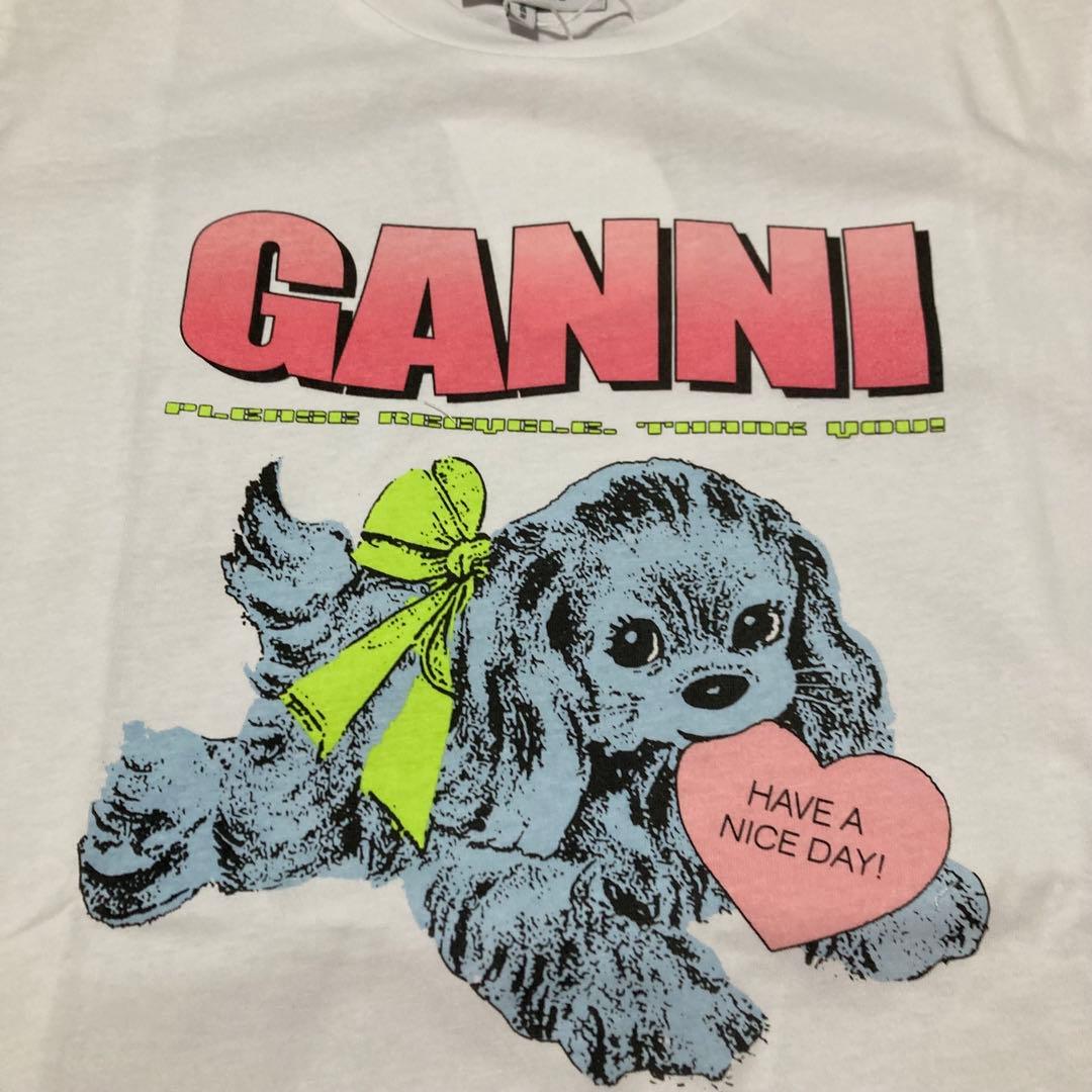 GANNI ホワイト Tシャツ S