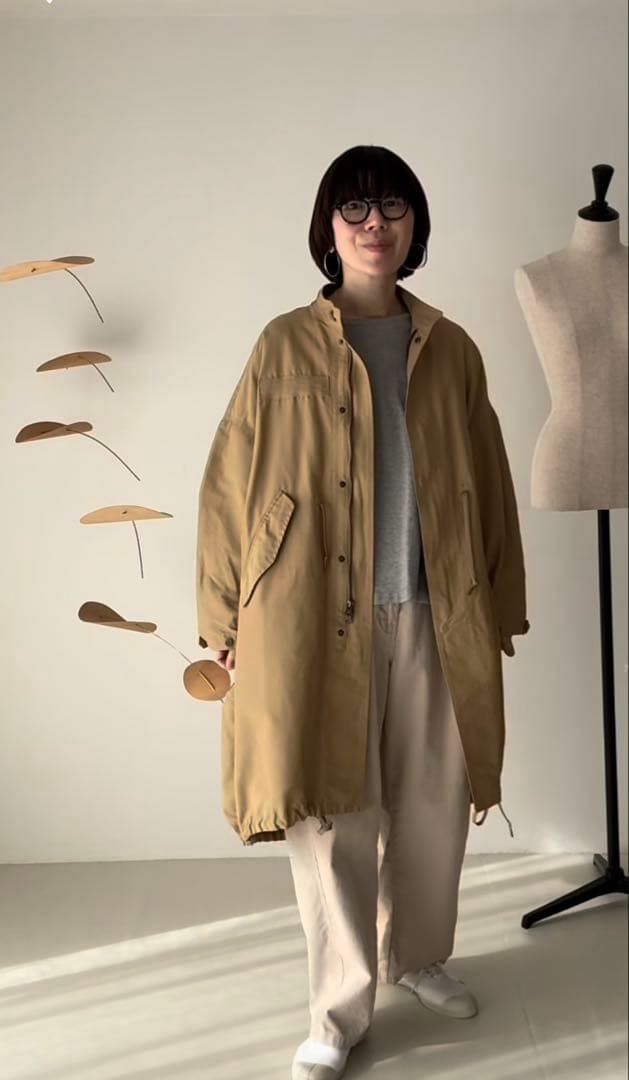 ジャケット・アウター COTTON NYLON M-65 HALF COAT/CAMEL argue