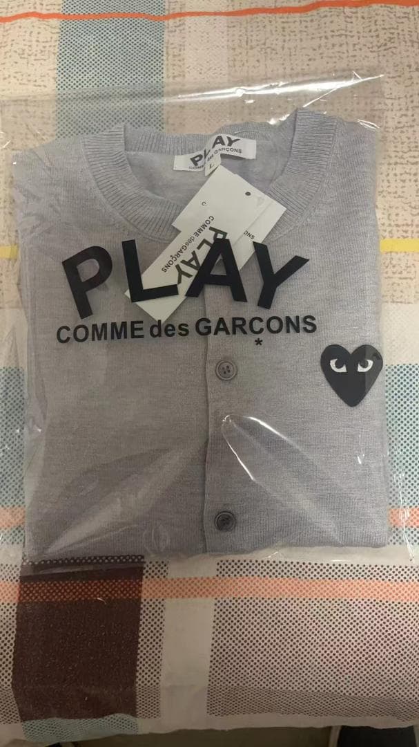 PLAY COMME des GARCONS カーディガンLサイズグレー