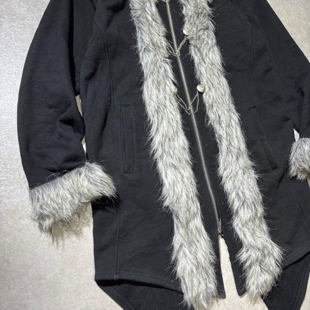 ジャケット・アウター 00s deorart double zip fur coat y2k