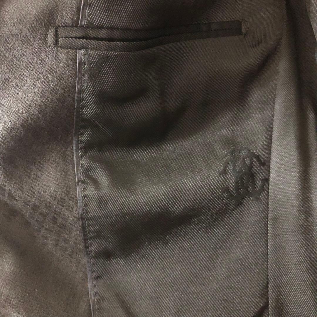 パイソン柄　黒　44 roberto cavalli ジャケット