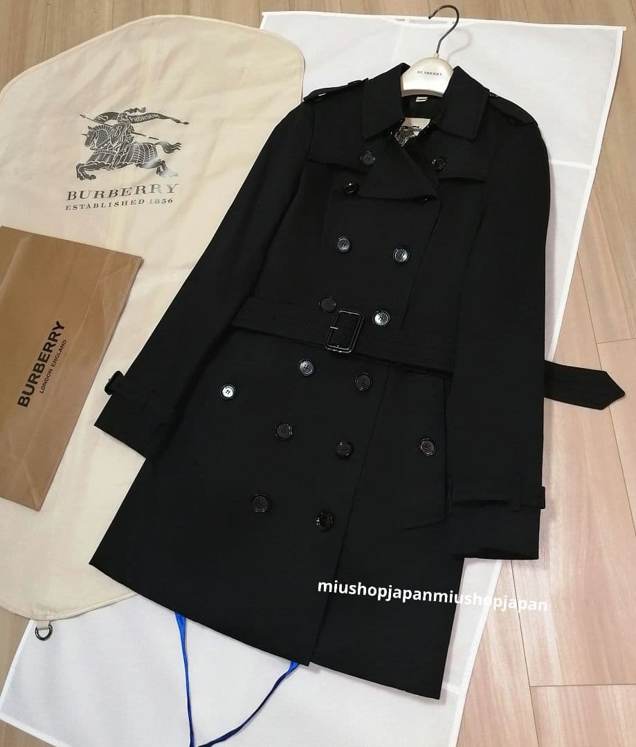 本物上質●XS バーバリーロンドン BURBERRY　トレンチコート　ブラック