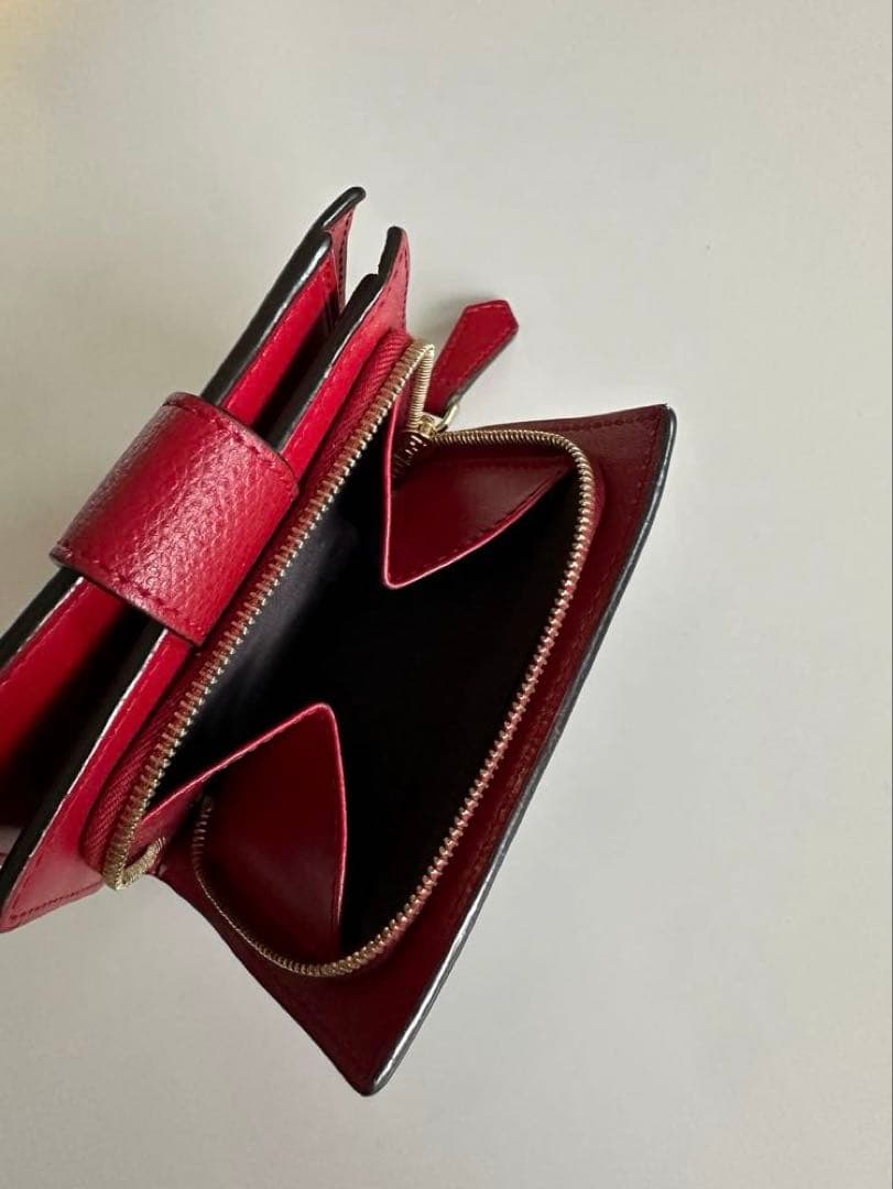 FENDI 二つ折り財布 FFロゴ ブラウン/レッド