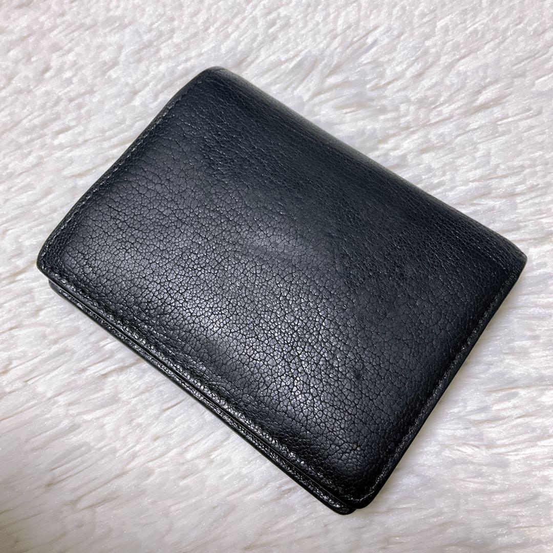 ♡希少♡miumiu 二つ折り財布 マドラス パール リボン ブラック ロゴ
