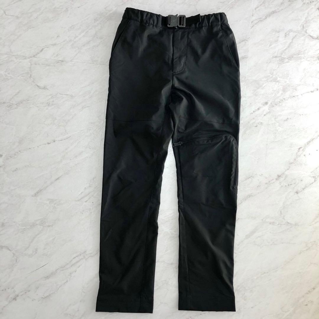 【美品】MONCLER ナイロン パンツ マグリア ラバー ベルト ブラック