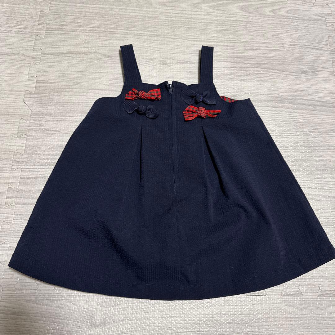 【美品】ファミリア 80 ブラウス＆ワンピース2点セット