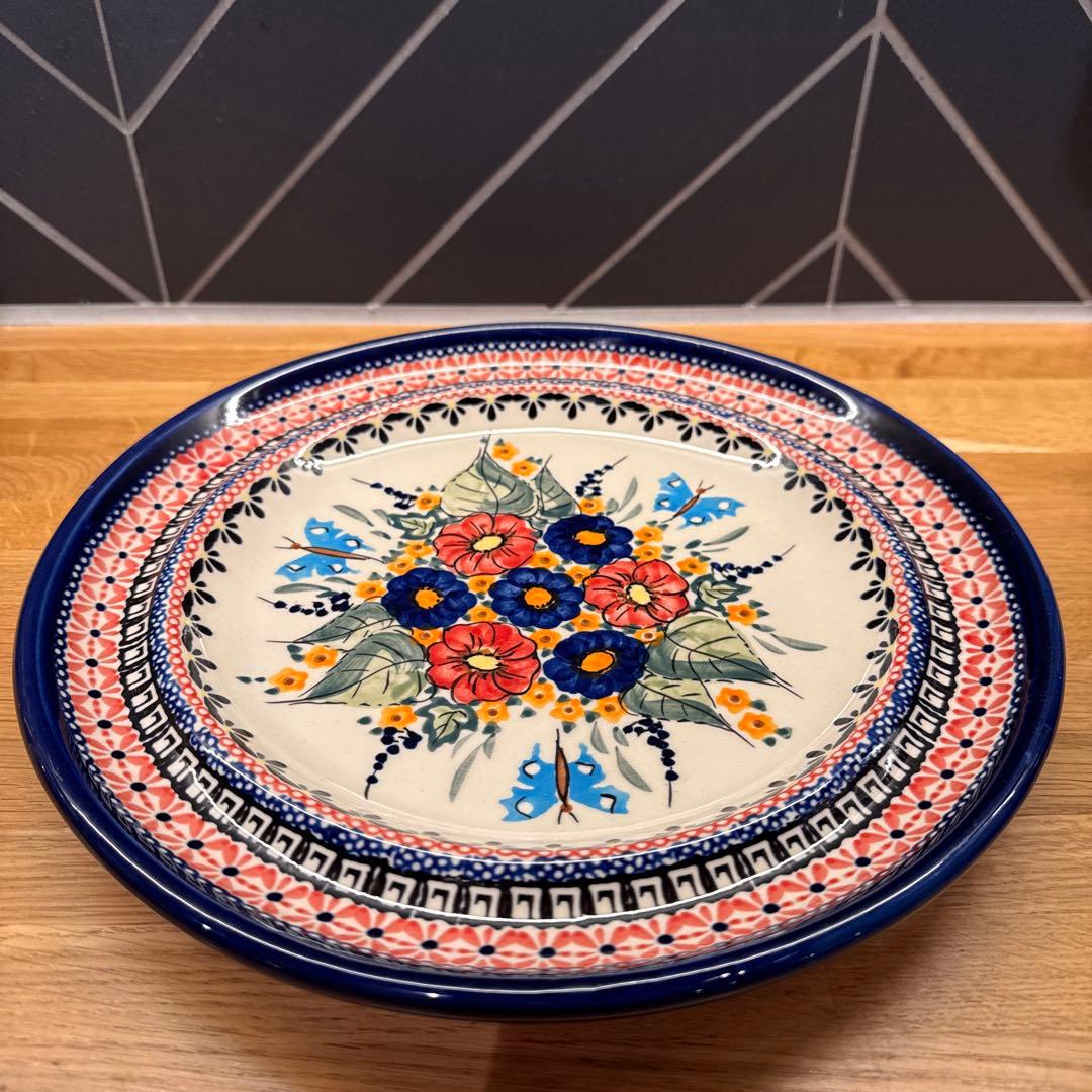 ポーリッシュポタリー　花柄プレート 26.5cm J. Skarzynski
