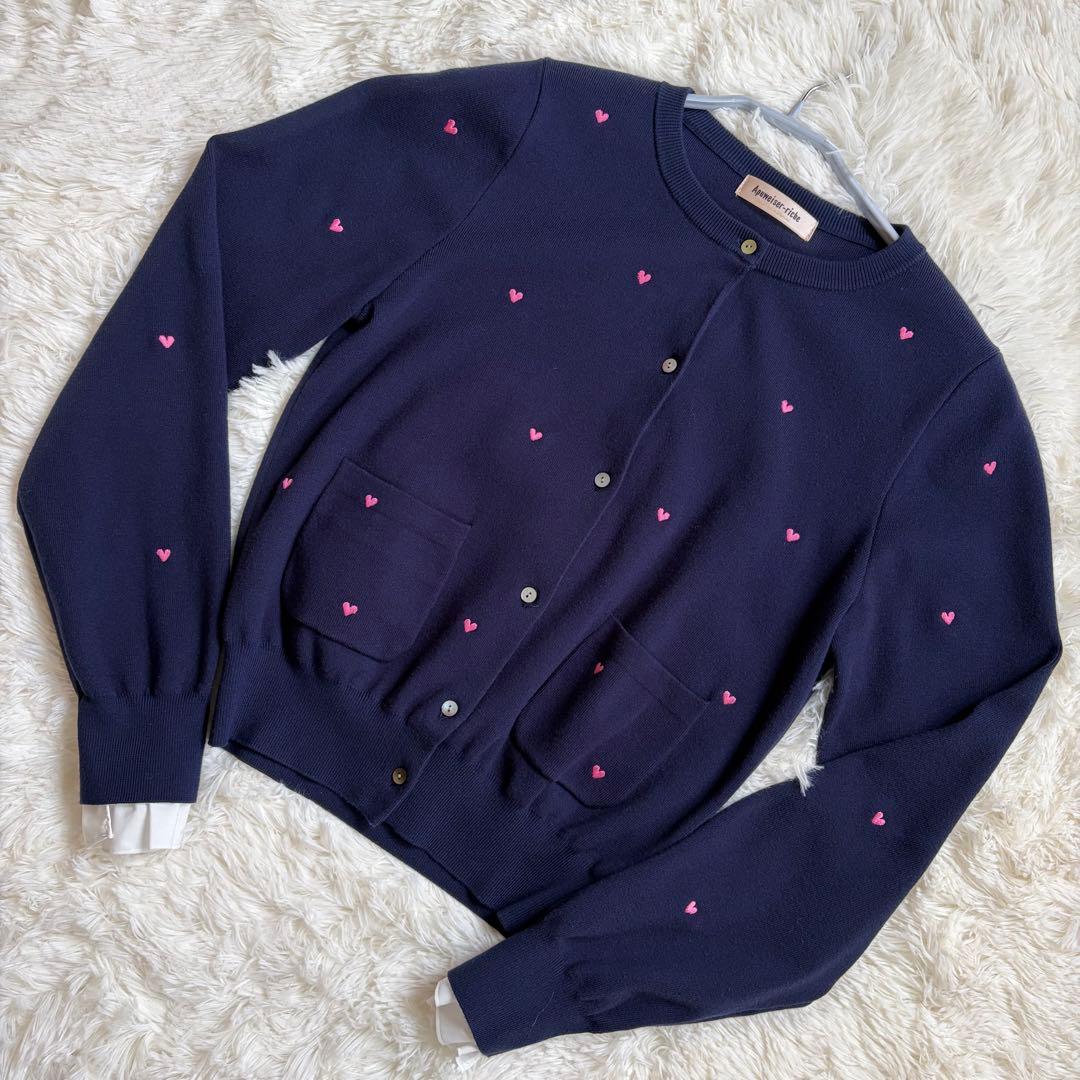 【美品】Apuweiser-riche ハート刺繍カーデプルオーバー M