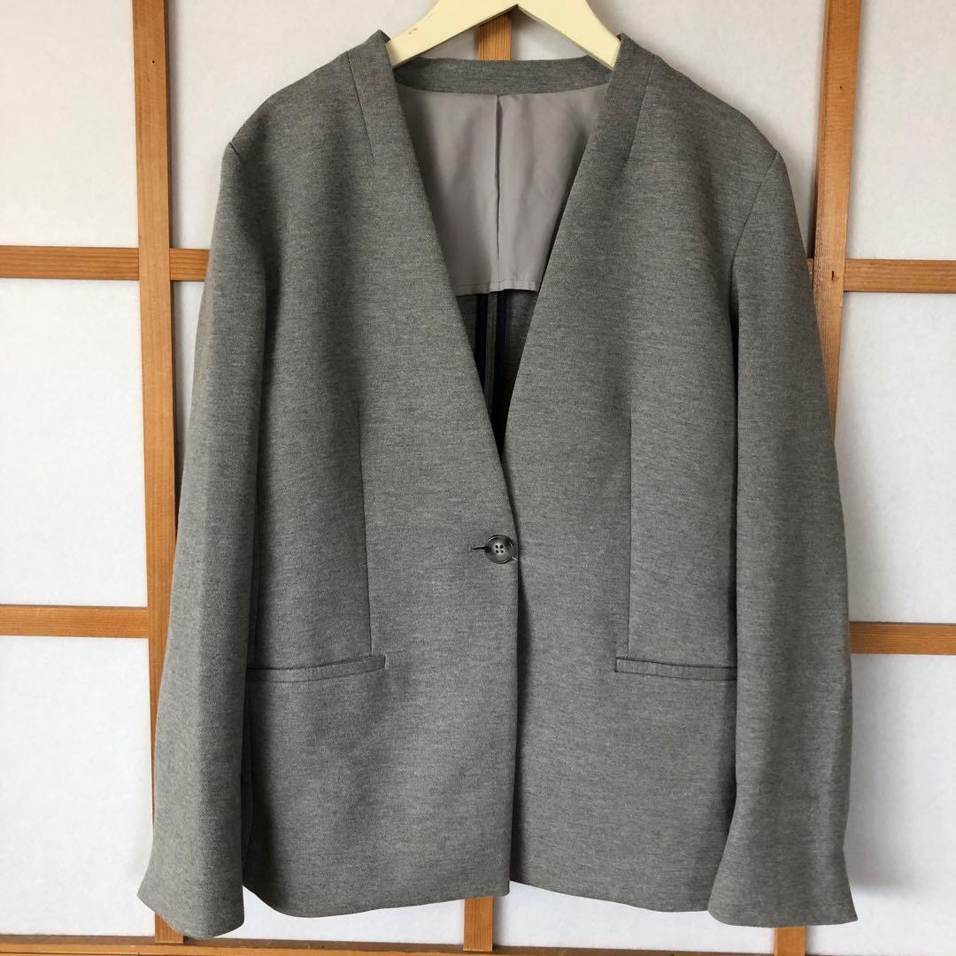 新品　スポルディング　レディース　洗える　ノーカラー　ジャケット　アウター　L