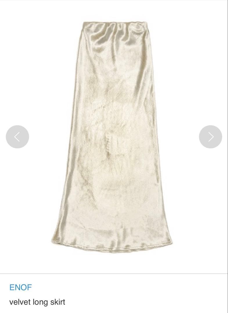 [最安値]ENOF （イナフ）velvet long skirt