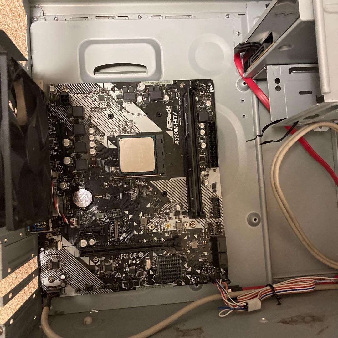 ASRock A320M-HDV Ryzen5 1600 DDR4 8GBセット