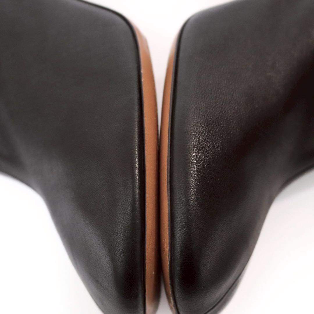 【美品】セリーヌ CELINE グローブ ブーティ ショートブーツ 36.5 黒